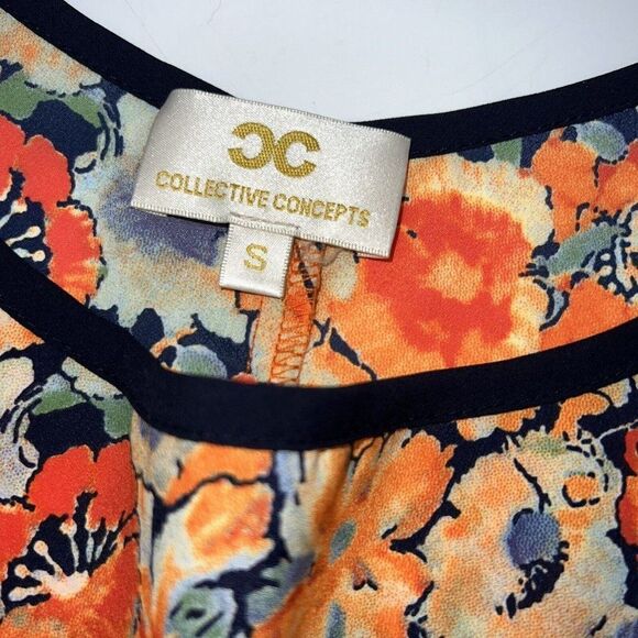 Collective Concepts Floral Tank Blouse Size Small - Picture 2 of 3